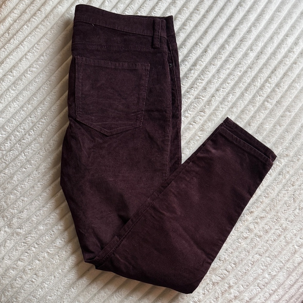 Old Navy Women's Dark Burgundy Skinny Corduroy Pants